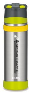 Thermos 0,75L Mountain - Termos z kubkiem do warunków ekstremalnych - Limonkowo-srebrny
