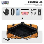 Torba rowerowa na kierownicę Rockbros Road to Sky TL002, 1,5 l, wodoodporna, pomarańczowa - 5