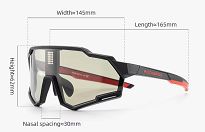2w1 Inteligentne okulary rowerowe z fotochromem i polaryzacją - Rockbros SP280 - 14