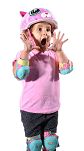 Kask dziecięcy juniorski kot RASKULLZ  ASTRO CAT pink- (50-54cm) - 6