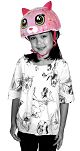 Kask dziecięcy juniorski kot RASKULLZ  ASTRO CAT pink- (50-54cm) - 7