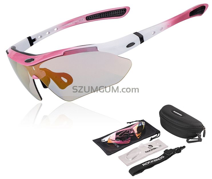 Okulary sportowe Rockbros 0089 z fotochromem - różowe