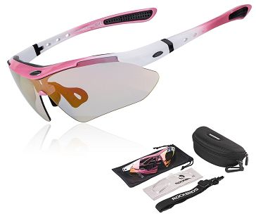Okulary sportowe Rockbros 0089 z fotochromem - różowe