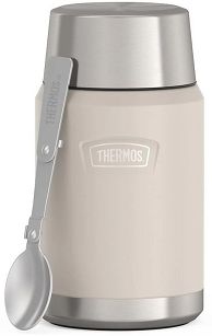 Termos na jedzenie z składaną łyżką i kubkiem Thermos ICON 710 ml - sandstone