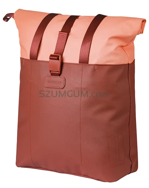 Torba miejska Basil Vive - bicycle shopper MIK Hooks - 15–20L - burgundy/pink