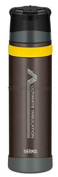 Thermos 0,9L Mountain - Termos z kubkiem do warunków ekstremalnych - Tytanowy-brąz