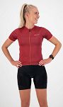 Przewiewna damska koszulka rowerowa ESSENTIAL, bordowa roz. L i XL - 3