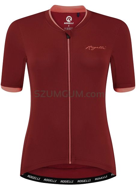Przewiewna damska koszulka rowerowa ESSENTIAL, bordowa roz. L i XL
