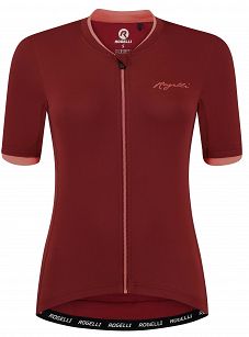 Przewiewna damska koszulka rowerowa ESSENTIAL, bordowa roz. L i XL