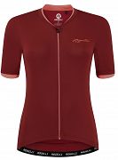 Przewiewna damska koszulka rowerowa ESSENTIAL, bordowa roz. L i XL