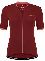 Przewiewna damska koszulka rowerowa ESSENTIAL, bordowa roz. L i XL