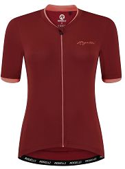 Przewiewna damska koszulka rowerowa ESSENTIAL, bordowa roz. L i XL