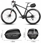 Torba rowerowa na sztycę siodełka - Rockbros KW-672+F2-1BK | 8L - 11
