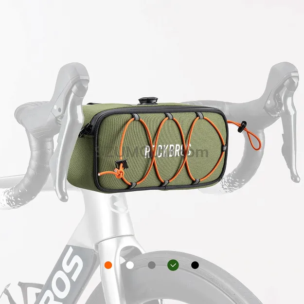Torba rowerowa na kierownicę Rockbros Road to Sky TL001, 1,9 L, wodoodporna, zielona