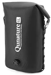 Ultralekki wodoodporny worek kompresyjny Qunature 63D Bikepacking  6L l 12L - black
