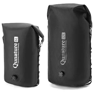 Ultralekki wodoodporny worek kompresyjny Qunature 63D Bikepacking  6L l 12L - black