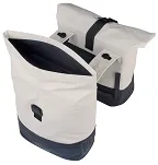 Torba miejska Basil Cove - Double Pannier Bag MIK - 28-32L - off-white/black - 5