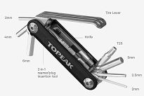Zestaw narzędzi Topeak TUBI 11  + zestaw naprawczy do opon bezdędkowych - 5