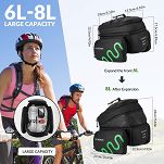 Torba rowerowa na sztycę siodełka - Rockbros A15 | 6-8L - 4