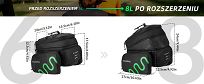 Torba rowerowa na sztycę siodełka - Rockbros A15 | 6-8L - 11