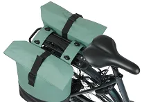 Torba miejska Basil Cove - Double Pannier Bag MIK - 28-32L - silvergreen/black - 7