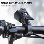 Dzwonek rowerowy aluminiowy Rockbros 2022-1B - czarny - 7
