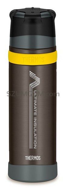 Thermos 0,75L Mountain - Termos z kubkiem do warunków ekstremalnych - Tytanowy-brąz