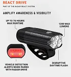 Zestaw lampek Lezyne Radar Pro React System 1200/300 lm - 3