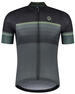 Ekskluzywna koszulka kolarska Rogelli HERO II, czarna-khaki roz. 3XL