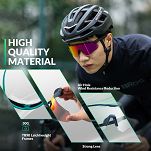 Okulary sportowe Rockbros polaryzacyjne z ochroną UV i wkładką korekcyjną - transperętny szary / szkła lustrzane - 5