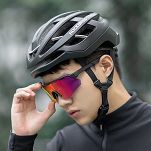 Okulary sportowe Rockbros polaryzacyjne z ochroną UV i wkładką korekcyjną - transperętny szary / szkła lustrzane - 2