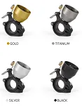 Dzwonek rowerowy Rockbros BB2504 2w1 (tryb cowbell) – gold - 7