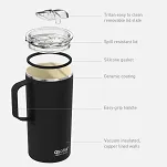 Kubek termiczny Asobu Tower z powłoką ceramiczną 590ml - black - 6
