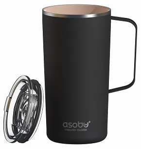 Kubek termiczny Asobu Tower z powłoką ceramiczną 590ml - black