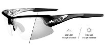 Okulary TIFOSI CRIT FOTOTEC crystal black (1szkło Light Night FOTOCHROM 75,9%-27,7% transmisja światła) - 3