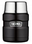Oryginalny Termos obiadowy  na jedzenie z łyżką Thermos King 470ml black - 2