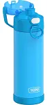 Thermos FUNtainer 470 ml - Termos dla dzieci z nakrętką nawadniającą - neonowo niebieski - 3