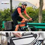 Torba pod ramę roweru Rockbros  Road to Sky TL003, 2 L, wodoodporna, biała - 9