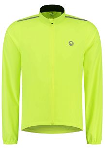 Lekka rowerowa kurtka przeciwdeszczowa z podklejanymi szwami Rogelli CORE 1.0, odblaskowo żółta