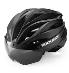 Kask rowerowy Rockbros z szybką, odpinane okulary UV - 15