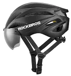 Kask rowerowy Rockbros z szybką, odpinane okulary UV - 17