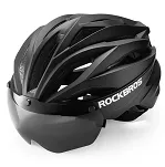 Kask rowerowy Rockbros z szybką, odpinane okulary UV - 7
