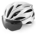 Kask rowerowy Rockbros z szybką, odpinane okulary UV - 9