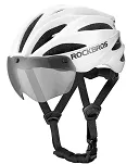Kask rowerowy Rockbros z szybką, odpinane okulary UV - 4