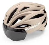 Kask rowerowy Rockbros z szybką, odpinane okulary UV - 8