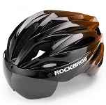 Kask rowerowy Rockbros z szybką, odpinane okulary UV - 11