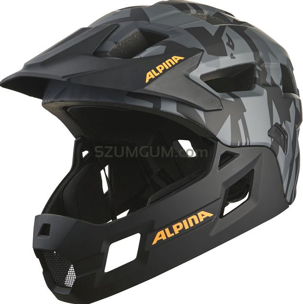 Kask rowerowy młodzieżowy - Alpina RUPI - Black-Camo Orange  50-55cm
