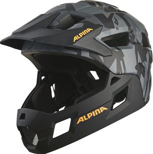 Kask rowerowy młodzieżowy - Alpina RUPI - Black-Camo Orange  50-55cm