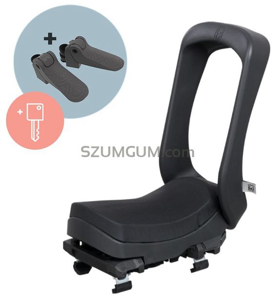 Siedzenie na bagażnik Urban Iki Junior SET key lock - Black/Black