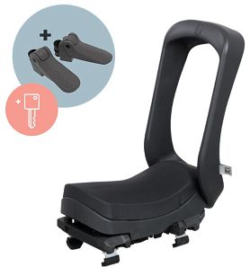Siedzenie na bagażnik Urban Iki Junior SET key lock - Black/Black
